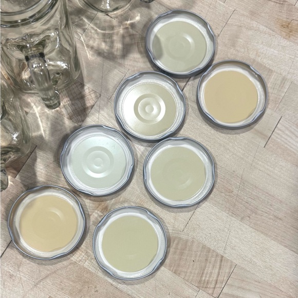 Mason Style Drinking Clear Jars with Lids with Handles Set of 7 - 16 Oz - Picture 3 of 4